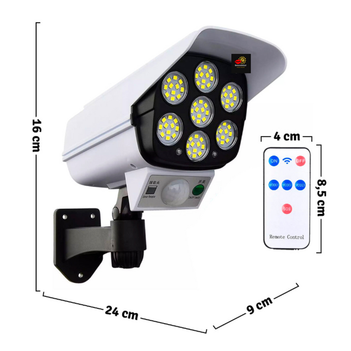 Lámpara Exterior Panel Solar Sensor Movimiento Luz de Emergencia YH2178T