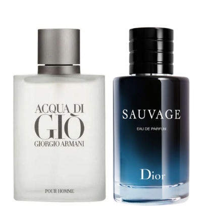 PROMO 41 (ACQUA DI GIO 100 ML + SAUVAGE 100 ML) PERFUMES MASCULINOS