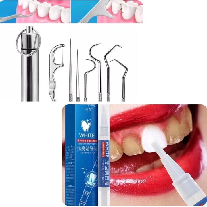 Combo Lápiz Dental + Kit Limpieza Dental - Perfecto para una Sonrisa Radiante!